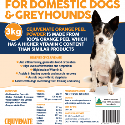 Orange Peel Powder for Dogs – 3kg